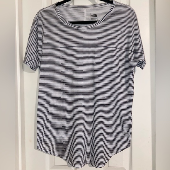 The North Face Tops - The North Face Women's White & Black Striped Short-Sleeve Tee